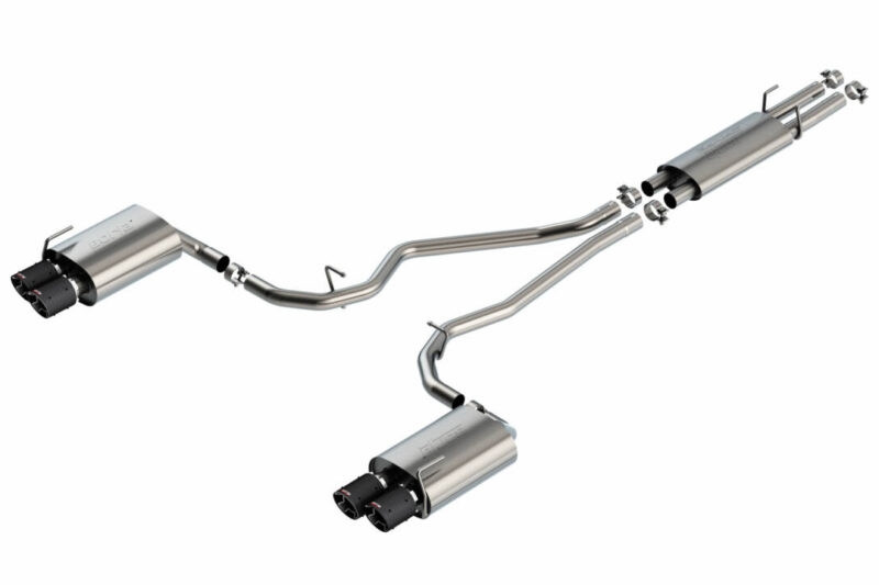 Borla Exhaust 2020-2025 Ford Explorer ST S-Type Cat-Back Exhaust - Carbon Fiber Tips - Bright