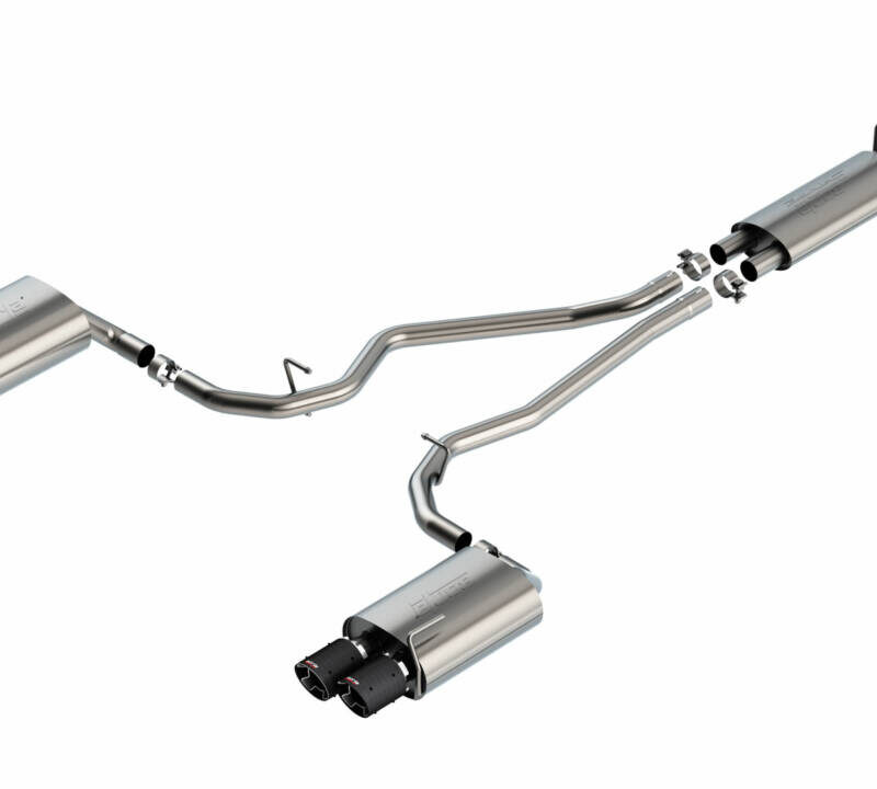 Borla Exhaust 2020-2025 Ford Explorer ST S-Type Cat-Back Exhaust - Carbon Fiber Tips - Bright