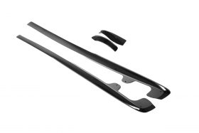 EOS 2005-2013 Chevrolet Corvette C6 Grand Sport / Z06 Front Splitter Lip & Side Skirts Rocker Panels – Glossy Black - Image 3