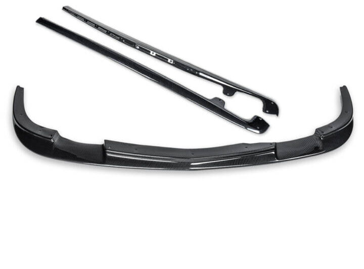 EOS 2006-2013 Chevrolet Corvette C6 Grand Sport / Z06 Front Splitter Lip & Side Skirts Rocker Panels - Hydro Dipped Carbon Fiber