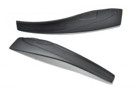 EOS 2005-2013 Chevrolet Corvette C6 Grand Sport / Z06 Side Panel Mud Flaps - Primer Black - Image 1