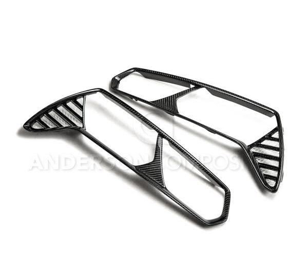 Anderson Composites 2014-2019 Chevrolet Corvette C7 Carbon Fiber Rear Tail Light Bezels