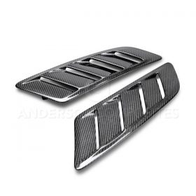 Anderson Composites 2015-2017 Ford Mustang GT Type-AB Carbon Fiber Hood Vents - Image 1
