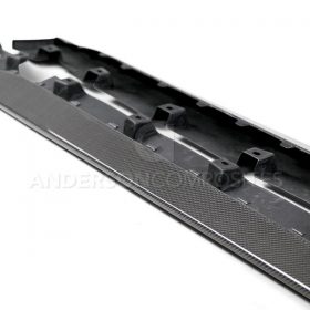 Anderson Composites 2015-2020 Ford Mustang Shelby GT350 Carbon Fiber Side Rocker Panel Splitters - Image 1