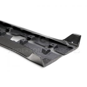 Anderson Composites 2015-2020 Ford Mustang Shelby GT350 Carbon Fiber Side Rocker Panel Splitters - Image 2