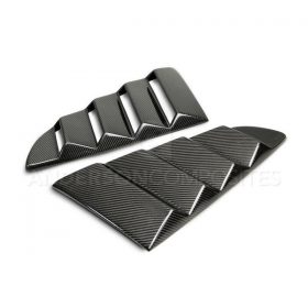 Anderson Composites 2015-2021 Ford Mustang Type-V Style Carbon Fiber Vented Side Window Louvers - Image 1