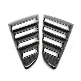 Anderson Composites 2015-2021 Ford Mustang Type-V Style Carbon Fiber Vented Side Window Louvers - Image 4