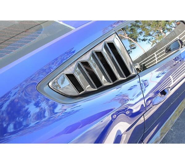 Anderson Composites 2015-2021 Ford Mustang Type-V Style Carbon Fiber Vented Side Window Louvers