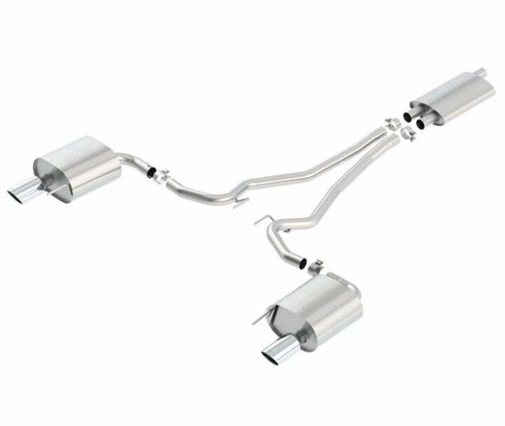 Borla Exhaust 2015-2023 Ford Mustang EcoBoost Cat-Back Touring Exhaust System - Chrome Tips