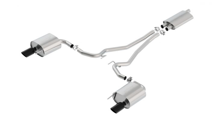 Borla Exhaust 2015-2023 Ford Mustang EcoBoost Cat-Back Touring Exhaust – Black Tips
