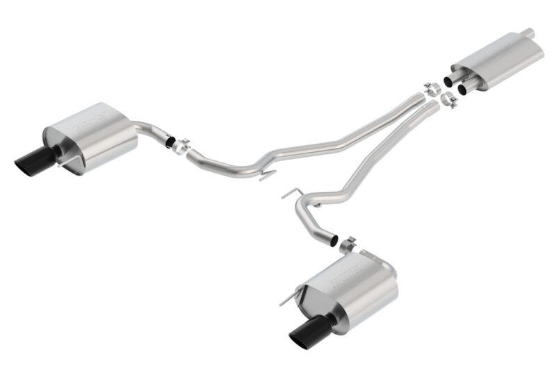 Borla Exhaust 2015-2023 Ford Mustang EcoBoost Cat-Back Touring Exhaust – Black Tips