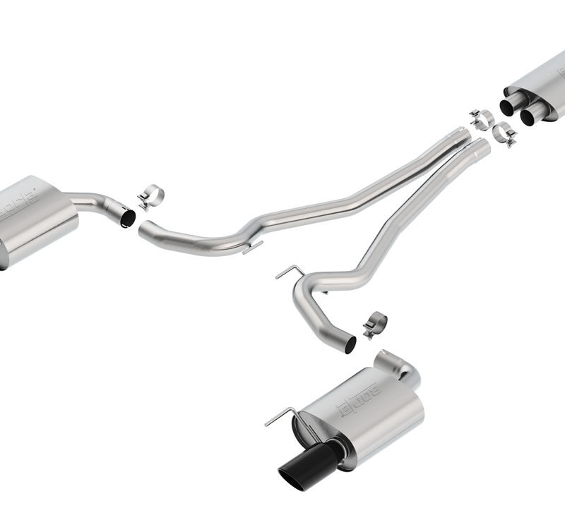 Borla Exhaust 2015-2017 Ford Mustang GT Cat-Back Touring Exhaust – Black Tips