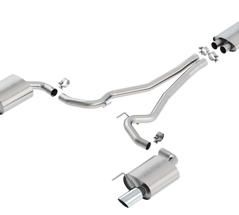 Borla Exhaust 2015-2017 Ford Mustang GT Cat-Back Touring Exhaust – Chrome Tips
