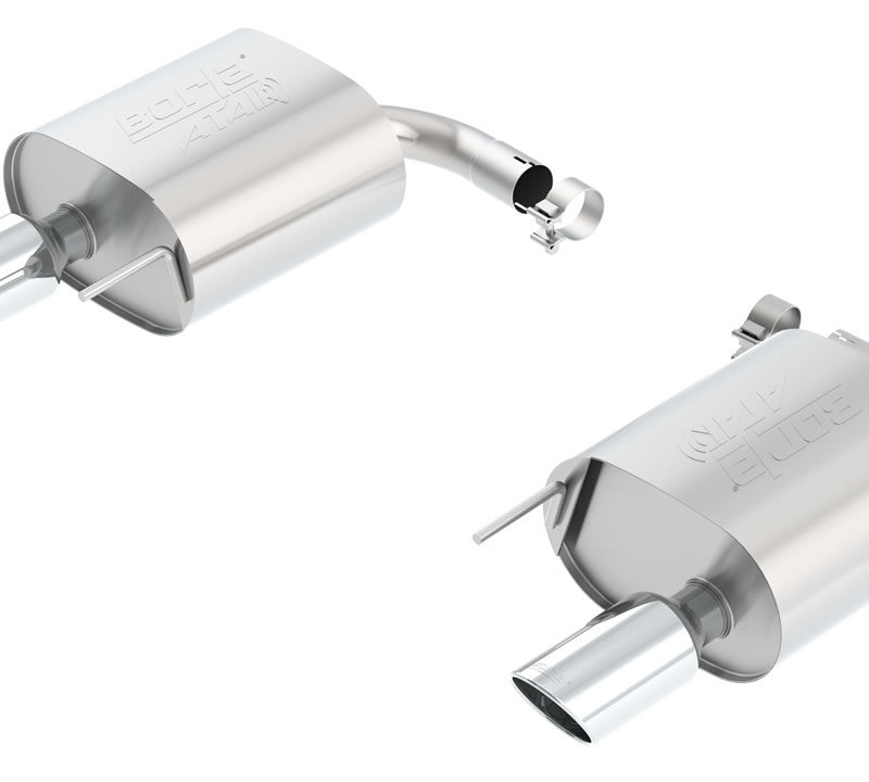 Borla Exhaust 2015-2023 Ford Mustang EcoBoost ATAK Axle-Back Exhaust - Chrome Tips