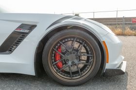 EOS 2014-2019 Chevrolet Corvette C7 XL Extended Front Splash Guards - Carbon Flash - Image 1
