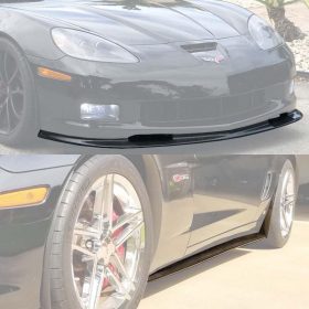 EOS 2005-2013 Chevrolet Corvette C6 GS/Z06 Front Splitter Lip & Side Skirts Rocker Panels -Carbon Fiber - Image 1