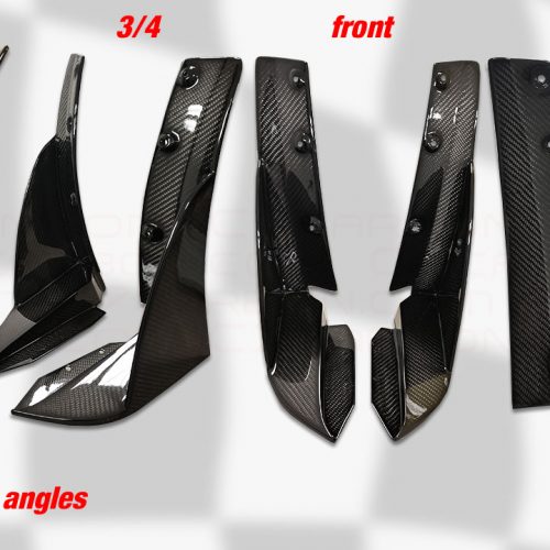 C7 Carbon 2014 2019 Chevrolet Corvette C7 C7.R Style Carbon Fiber Front Splitter 4 1