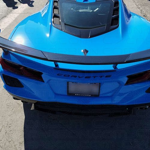 C7 Carbon 2020 2021 Chevrolet Corvette C8 Carbon Flash OEM Style High Wing 1
