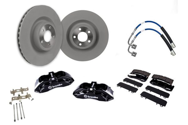 2015-2025 Ford Mustang – Steeda 6-Piston 15" Brembo Front Brake Upgrade Kit - Black