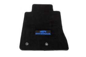 Steeda Mustang Front & Rear Floor Mats - Black/Blue Logo - Image 2