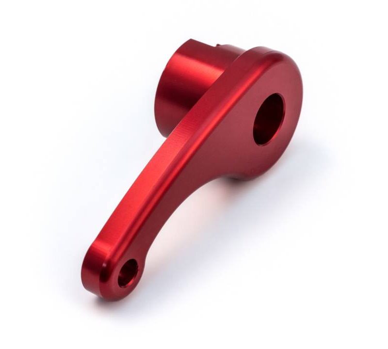 Steeda 2015-2021 Ford Mustang Red Anodized Billet Aluminum Interior Hood Latch Release Lever