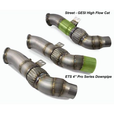 ETS 2020-2022 Toyota Supra MK5 High Flow Cat Downpipe Street-GESI 4.0″ Pro Series Exhaust System