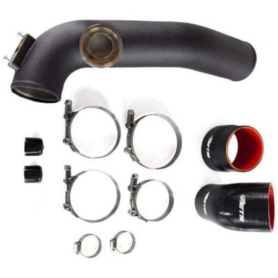 ETS 2011- 2015 BMW 135i/335i Charge Pipe Upgrade - N55 (Single Turbo) - NO BOV Flange - 1 Meth Bung - Wrinkle Black
