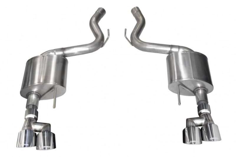 Corsa Performance 2018-2021 Ford Mustang GT Sport Sound Level 3.0in Axle Back Exhaust - Polished Twin 4.0in Tips