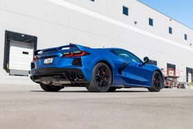 Corsa Performance 2020-2024 Chevrolet Corvette C8 Variable Sound Level 3.0in AFM Cat-Back Exhaust - Polished Quad 4.5in NPP Tips - Image 2