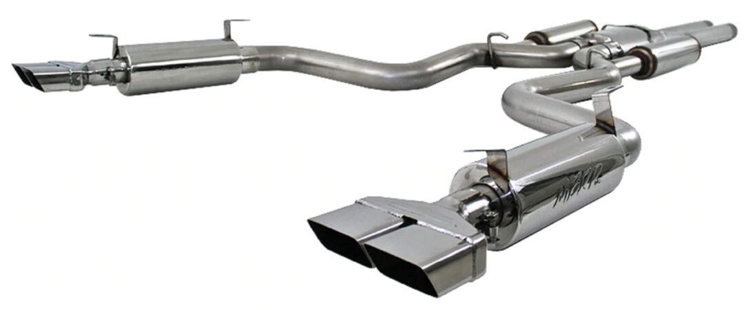 MBRP 2008-2014 Dodge Challenger SRT8 6.1L Hemi Dual Split Rear 3″ Cat-Back Exhaust – T304