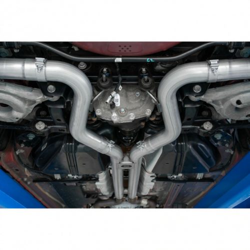 MBRP 2018 2021 Ford Mustang GT 3″ Cat Back AL Street Version Exhaust w Quad 4″ Dual Wall Tips 1