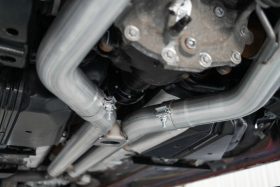MBRP Mustang GT 3″ Cat-Back Black Coated Race Version Exhaust w/ Quad 4″ Dual Wall Tips for Mustang GT - Image 3