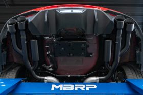MBRP Mustang GT 3″ Cat-Back Black Coated Race Version Exhaust w/ Quad 4″ Dual Wall Tips for Mustang GT - Image 4