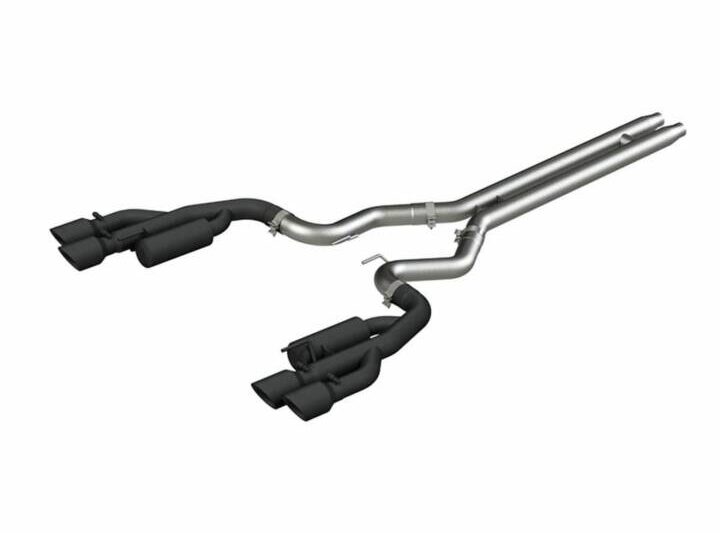 MBRP 2018-2023 Ford Mustang GT 3″ Cat-Back Black Coated Street Version Exhaust w/ Quad 4″ Dual Wall Tips