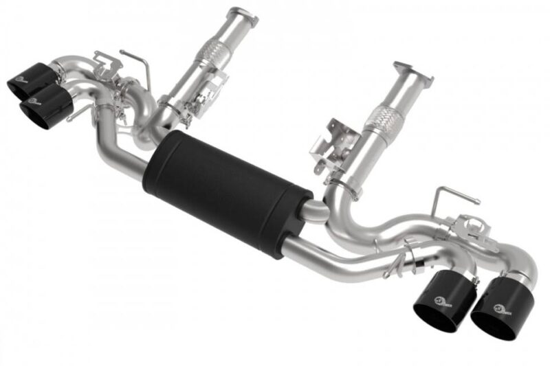 aFe Power 2020-2024 Chevrolet Corvette C8 MACH Force-XP 304 Stainless NPP Cat-Back Exhaust w/ Muffler – Black Tips