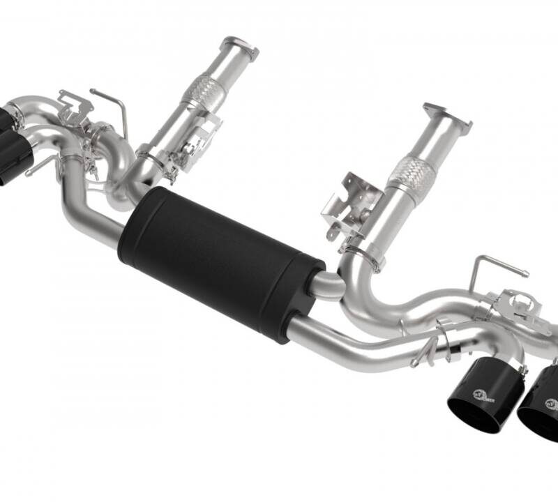 aFe Power 2020-2024 Chevrolet Corvette C8 MACH Force-XP 304 Stainless NPP Cat-Back Exhaust w/ Muffler – Black Tips