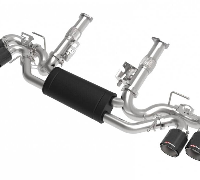 aFe Power 2020-2024 Chevrolet Corvette C8 MACH Force-XP 304 Stainless NPP Cat-Back Exhaust w/ Muffler – Carbon Fiber Tips