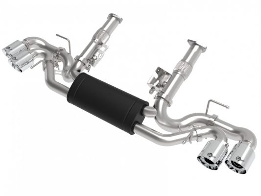 aFe Power 2020-2024 Chevrolet Corvette C8 MACH Force-XP 304 Stainless Non-NPP Cat-Back Exhaust w/ Muffler - Polished Tips