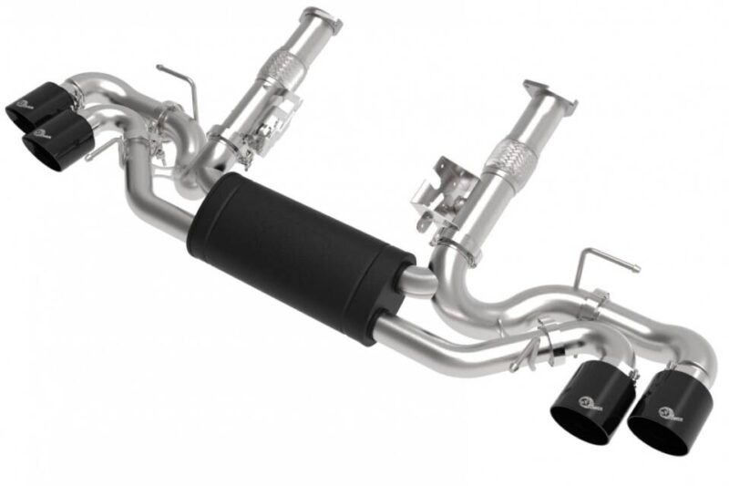 aFe Power 2020-2024 Chevrolet Corvette C8 MACH Force-XP 304 Stainless Non-NPP Cat-Back Exhaust w/ Muffler – Black Tips