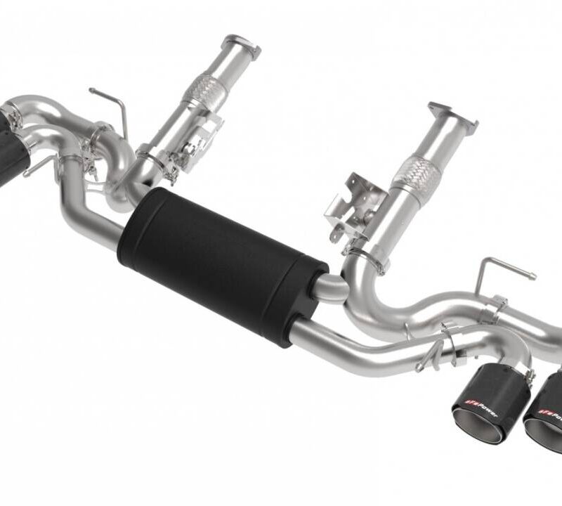 aFe Power 2020-2024 Chevrolet Corvette C8 MACH Force-XP 304 Stainless Non-NPP Cat-Back Exhaust w/ Muffler – Carbon Fiber Tips