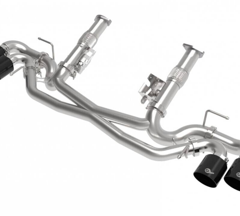 aFe Power 2020-2024 Chevrolet Corvette C8 MACH Force-XP 304 Stainless Non-NPP Cat-Back Exhaust – Black Tips