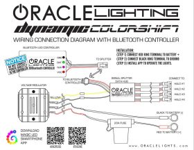 Oracle Lighting 2015-2017 Ford Mustang Headlights Dynamic Colorshift Upgrade w/ Halo Kit - Image 3