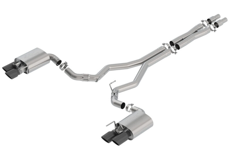 Borla Exhaust 2018-2023 Ford Mustang GT ATAK Cat-Back Exhaust System - Black Chrome Tips