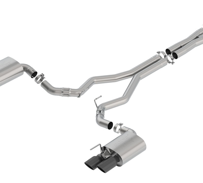 Borla Exhaust 2018-2023 Ford Mustang GT ATAK Cat-Back Exhaust System - Black Chrome Tips