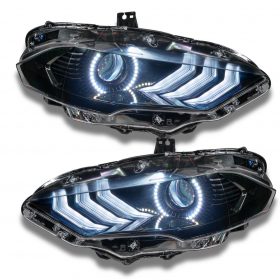 Oracle Lighting 2018-2022 Ford Mustang Dynamic Colorshift Headlight DRL Upgrade Kit w/ Halo & Sequential Turn Signal - Image 1