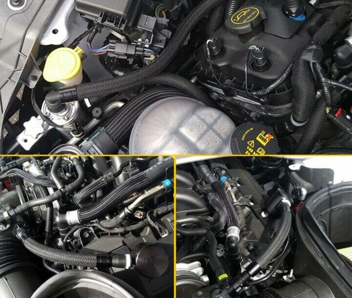 UPR Products 2016-2021 Ford Mustang GT350 / Mach 1 Single Valve Oil Catch Can with CSS Plug N Play