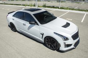 EOS 2016-2019 Cadillac CTS-V Carbon Fiber Side Skirts Rocker Panels - Image 2