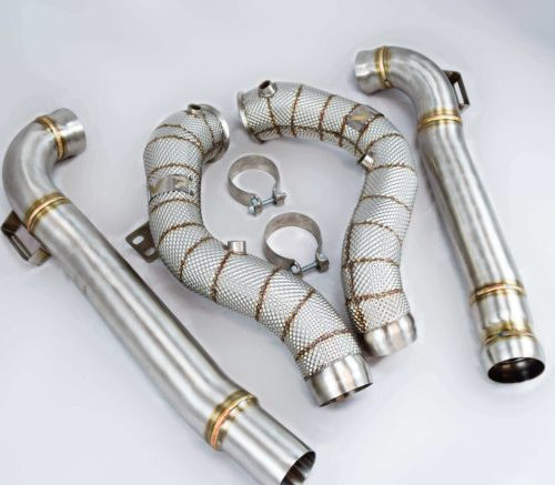 Function Factory Performance -Benz AMG GT Free Flow Downpipes w/ Heat Shield for AMG GT - Image 2