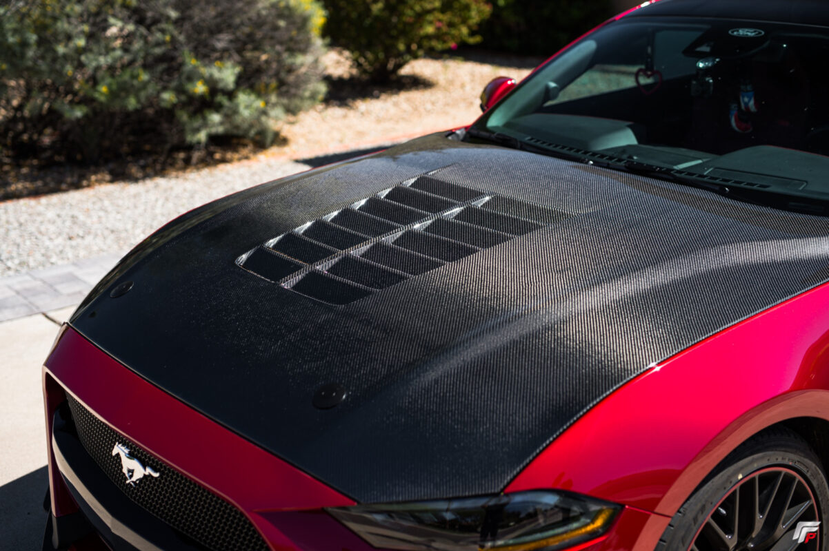 Anderson Composites Carbon Fiber Type-GT5 Hood 2018-2023 Ford Mustang (double sided)