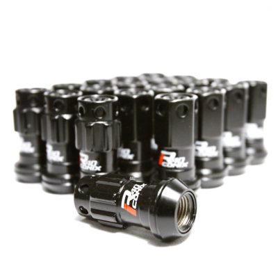 Project Kics R40 Iconix Black Lug Nuts (20 Pieces No Locks) - 12x1.50 - Aluminum Cap